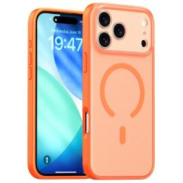  iPhone 17 Pro Skal MagSafe Skin Feel Frosted Orange - Teknikhallen.se