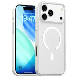  iPhone 17 Pro Skal MagSafe Skin Feel Frosted Vit - Teknikhallen.se