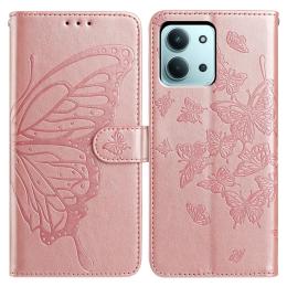  Xiaomi Redmi 15C Fodral Fjäril Tryck Roséguld - Teknikhallen.se