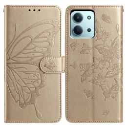  Xiaomi Redmi 15C Fodral Fjäril Tryck Guld - Teknikhallen.se