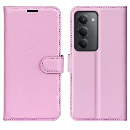  Xiaomi Redmi 15 Fodral Litchi Läder Ljus Rosa - Teknikhallen.se