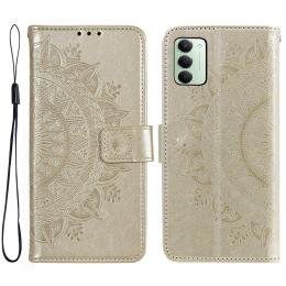  Xiaomi Redmi 15 Fodral Mandala Läder Guld - Teknikhallen.se