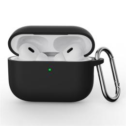  AirPods Pro 3 Skal Med Karbinhake Silikon Svart - Teknikhallen.se