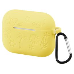  AirPods Pro 3 Skal Med Blommigt Tryck Silikon Gul - Teknikhallen.se