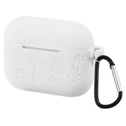  AirPods Pro 3 Skal Med Blommigt Tryck Silikon Vit - Teknikhallen.se