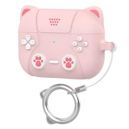  AirPods Pro 3 Skal Silikon Med Nyckelring Katt Ljus Rosa - Teknikhallen.se