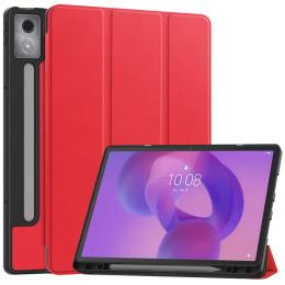  Lenovo Idea Tab Pro Fodral Tri-Fold Läder Röd - Teknikhallen.se