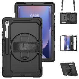  Galaxy Tab S10 FE Plus Skal 360 Shockproof Hybrid Kickstand Svart - Teknikhallen.se