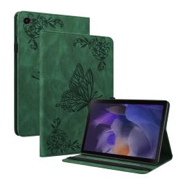  Samsung Galaxy Tab A11 / A9 Fodral Butterfly Flower Grön - Teknikhallen.se