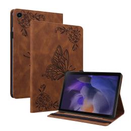  Samsung Galaxy Tab A11 / A9 Fodral Butterfly Flower Brun - Teknikhallen.se