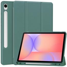  Samsung Galaxy Tab S10 Lite Fodral Tri-Fold Pennhållare Grön - Teknikhallen.se