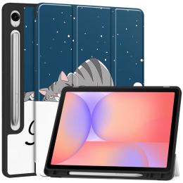 Samsung Galaxy Tab S10 Lite Fodral Tri-Fold Katt - Teknikhallen.se