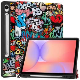  Samsung Galaxy Tab S10 Lite Fodral Tri-Fold Graffiti - Teknikhallen.se