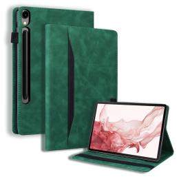  Galaxy Tab S11/S10 Lite/S10 FE/S9/S9 FE/S8/S7 Fodral Läder Grön - Teknikhallen.se