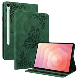  Samsung Galaxy Tab S11 Fodral Butterfly Flower Grön - Teknikhallen.se