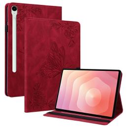  Samsung Galaxy Tab S11 Fodral Butterfly Flower Röd - Teknikhallen.se