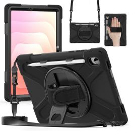  Samsung Galaxy Tab S11 Skal Shockproof Hybrid Kickstand Svart - Teknikhallen.se