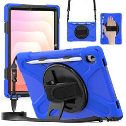 Samsung Galaxy Tab S11 Skal Shockproof Hybrid Kickstand Blå - Teknikhallen.se