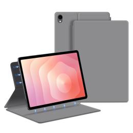  Samsung Galaxy Tab S11 Fodral Magnetiskt Grå - Teknikhallen.se