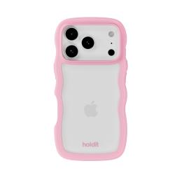 holdit holdit iPhone 17 Pro Max Mobilskal Wavy Pink/Transparent - Teknikhallen.se