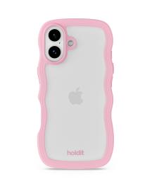 holdit holdit iPhone 17 Mobilskal Wavy Pink/Transparent - Teknikhallen.se