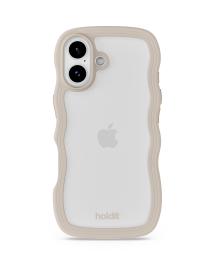 holdit holdit iPhone 17 Mobilskal Wavy Light Beige/Transparent - Teknikhallen.se