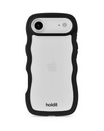 holdit holdit iPhone 17 Air Mobilskal Wavy Black/Transparent - Teknikhallen.se
