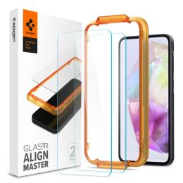 Spigen Spigen Samsung Galaxy A35 5G 2-PACK Skärmskydd ALM GLAS.tR - Teknikhallen.se