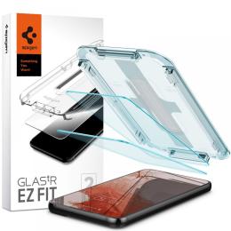 Spigen Spigen Samsung Galaxy S22 2-PACK Skärmskydd GLAS.tR "Ez Fit" - Teknikhallen.se