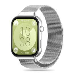 Tech-Protect Tech-Protect Huawei Watch Fit 3 Armband MilaneseBand Silver - Teknikhallen.se