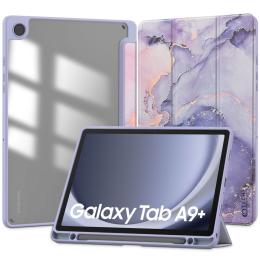 Tech-Protect Tech-Protect Galaxy Tab A9 Plus Fodral SmartCase Hybrid Violet Marble - Teknikhallen.se