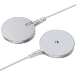 ESR ESR HaloLock 15W Trådlös MagSafe Laddare Mini Qi2 Vit - Teknikhallen.se