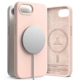 Ringke Ringke iPhone 16e Skal MagSafe Silikon Pink Sand - Teknikhallen.se