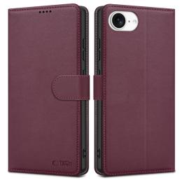 Tech-Protect Tech-Protect iPhone 16e Fodral Läder Mulberry - Teknikhallen.se