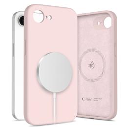 Tech-Protect Tech-Protect iPhone 16e Skal MagSafe Liquid Silicone Pink Pearl - Teknikhallen.se
