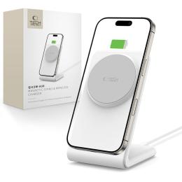 Tech-Protect Tech-Protect 15W Qi Magnetisk MagSafe Laddare Vit - Teknikhallen.se