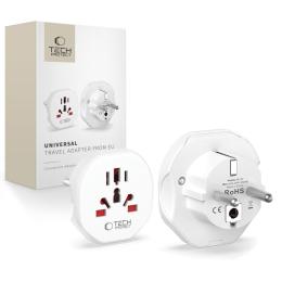 Tech-Protect Tech-Protect Universal Reseadpater EU Plugg Vit - Teknikhallen.se