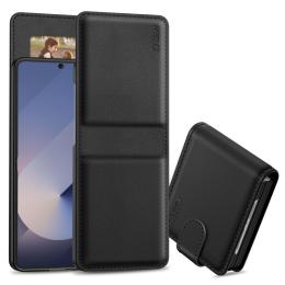Tech-Protect Tech-Protect Galaxy Z Flip 7 Fodral Läder Svart - Teknikhallen.se