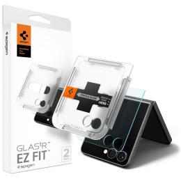 Spigen Spigen Galaxy Z Flip 7 GLAS.tR Fit Pro "Ez Fit" 2-PACK Skärmskydd - Teknikhallen.se