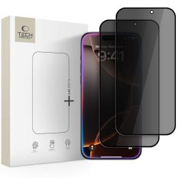 Tech-Protect Tech-Protect iPhone 17 Pro/17/16 Pro 2-PACK Skärmskydd Härdat Glas Privacy - Teknikhallen.se