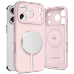 Tech-Protect Tech-Protect iPhone 17 Pro Skal MagSafe Silicone Pink Pearl - Teknikhallen.se