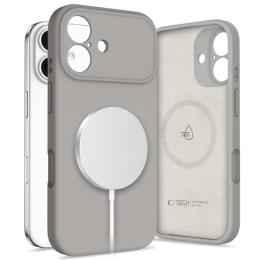 Tech-Protect Tech-Protect iPhone 17 Skal MagSafe Silicone Stone Grey - Teknikhallen.se