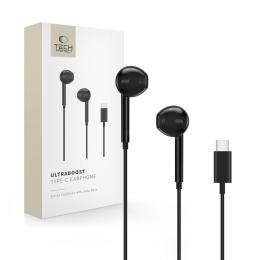 Tech-Protect Tech-Protect In-Ear Hörlurar USB-C UltraBoost Svart - Teknikhallen.se