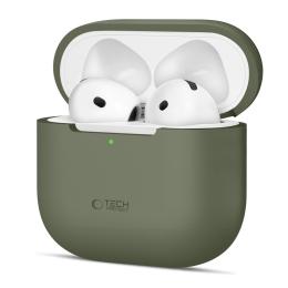 Tech-Protect Tech-Protect AirPods 4 Skal Silikon Olive Green - Teknikhallen.se
