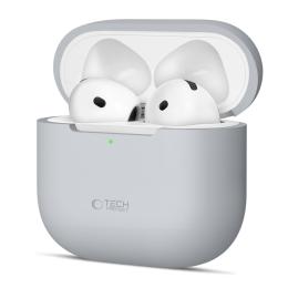 Tech-Protect Tech-Protect AirPods 4 Skal Silikon Crayon Grey - Teknikhallen.se