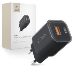 Tech-Protect Tech-Protect 33W Väggladdare PD QC USB-C / USB-A Svart - Teknikhallen.se
