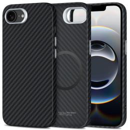 Tech-Protect Tech-Protect iPhone 16e Skal MagSafe ION Carbon Svart - Teknikhallen.se