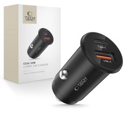 Tech-Protect Tech-Protect 35W PD QC USB-C / USB-A Billddare Svart - Teknikhallen.se