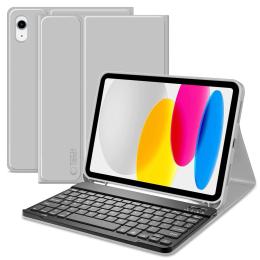 Tech-Protect Tech-Protect iPad 11 2025/10.9 2022 Fodral SC Tangentbord Grå - Teknikhallen.se