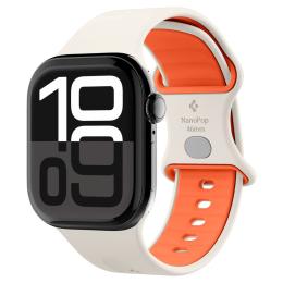 Spigen Spigen Apple Watch 42/44/45/46/49 mm Armband Nano Pop Orange Beige - Teknikhallen.se